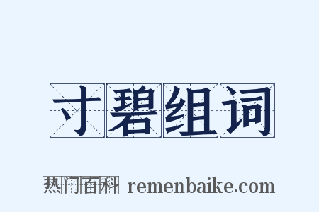 寸碧组词是什么意思的图片